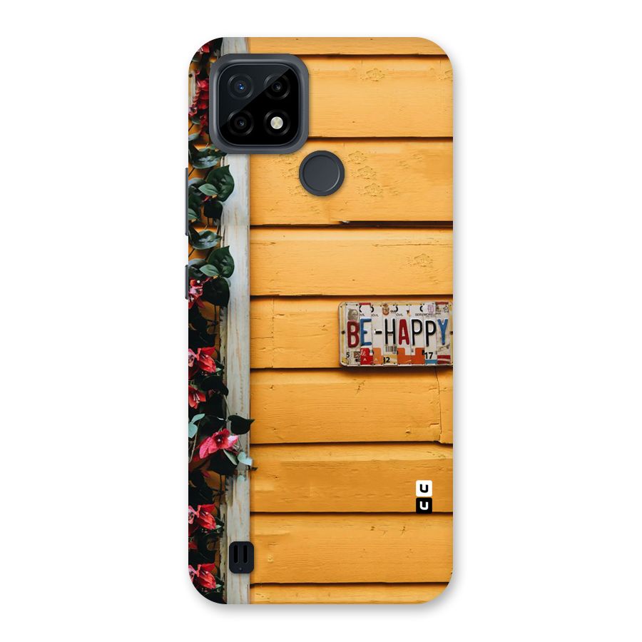 Be Happy Yellow Wall Back Case for Realme C21