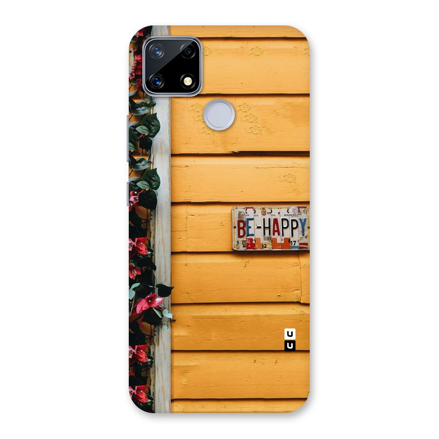 Be Happy Yellow Wall Back Case for Realme Narzo 20