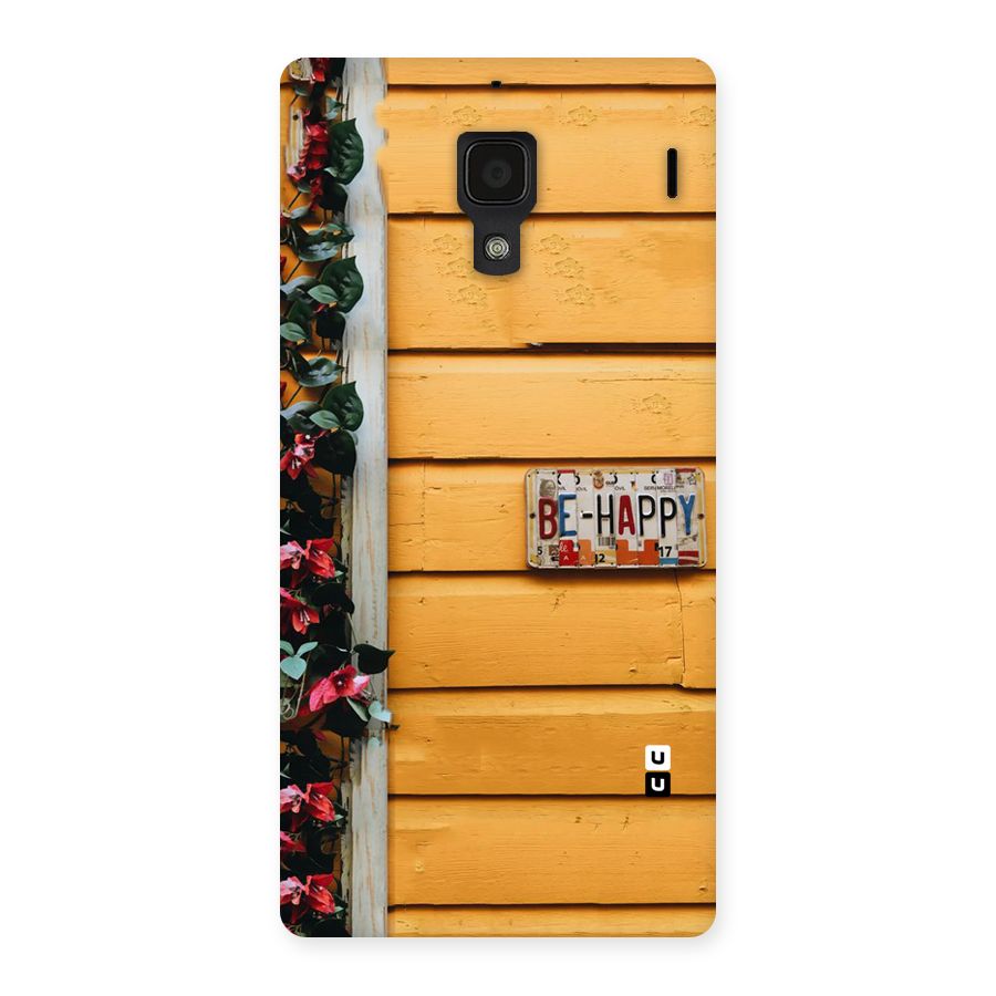Be Happy Yellow Wall Back Case for Redmi 1S
