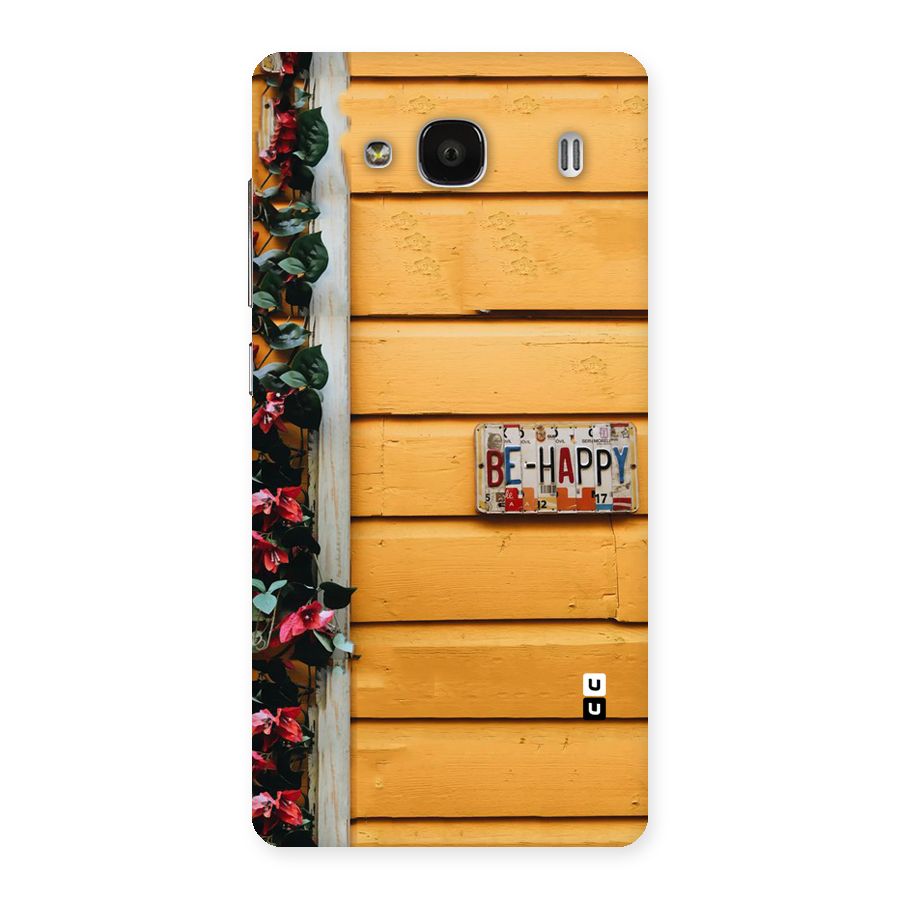 Be Happy Yellow Wall Back Case for Redmi 2