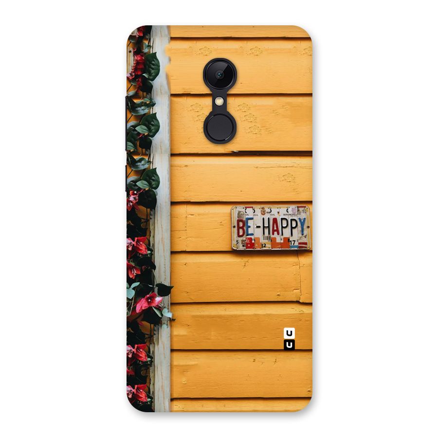 Be Happy Yellow Wall Back Case for Redmi 5