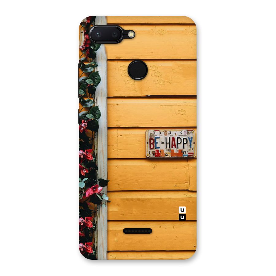 Be Happy Yellow Wall Back Case for Redmi 6