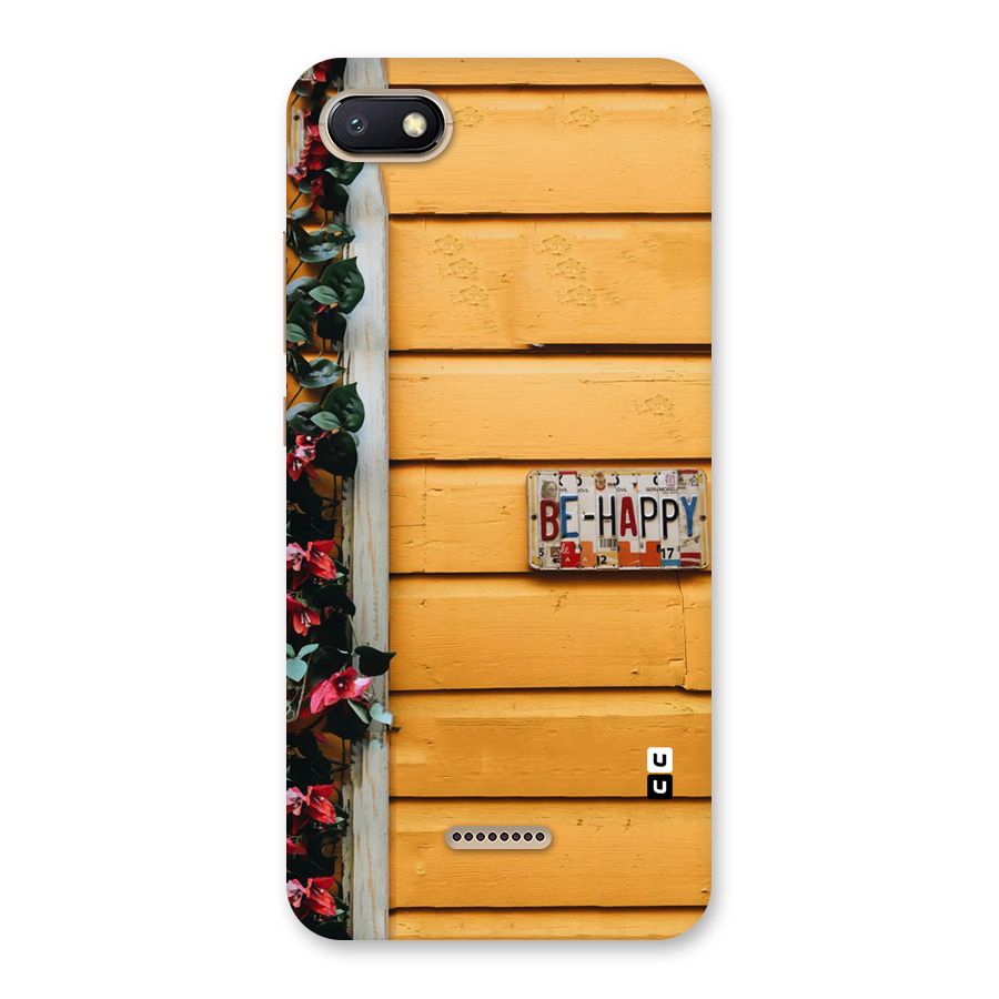 Be Happy Yellow Wall Back Case for Redmi 6A