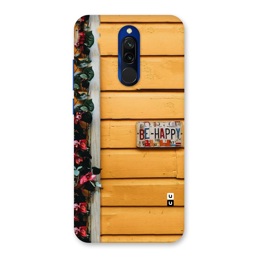 Be Happy Yellow Wall Back Case for Redmi 8