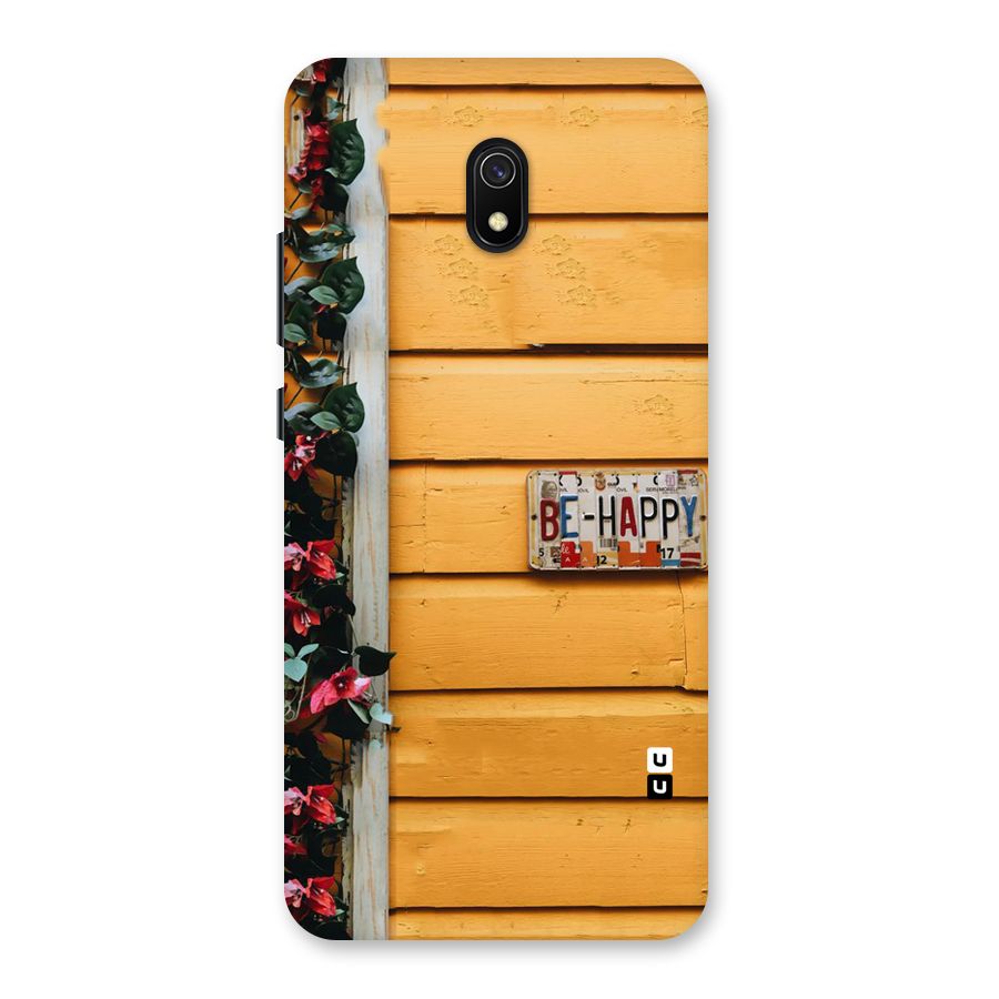 Be Happy Yellow Wall Back Case for Redmi 8A