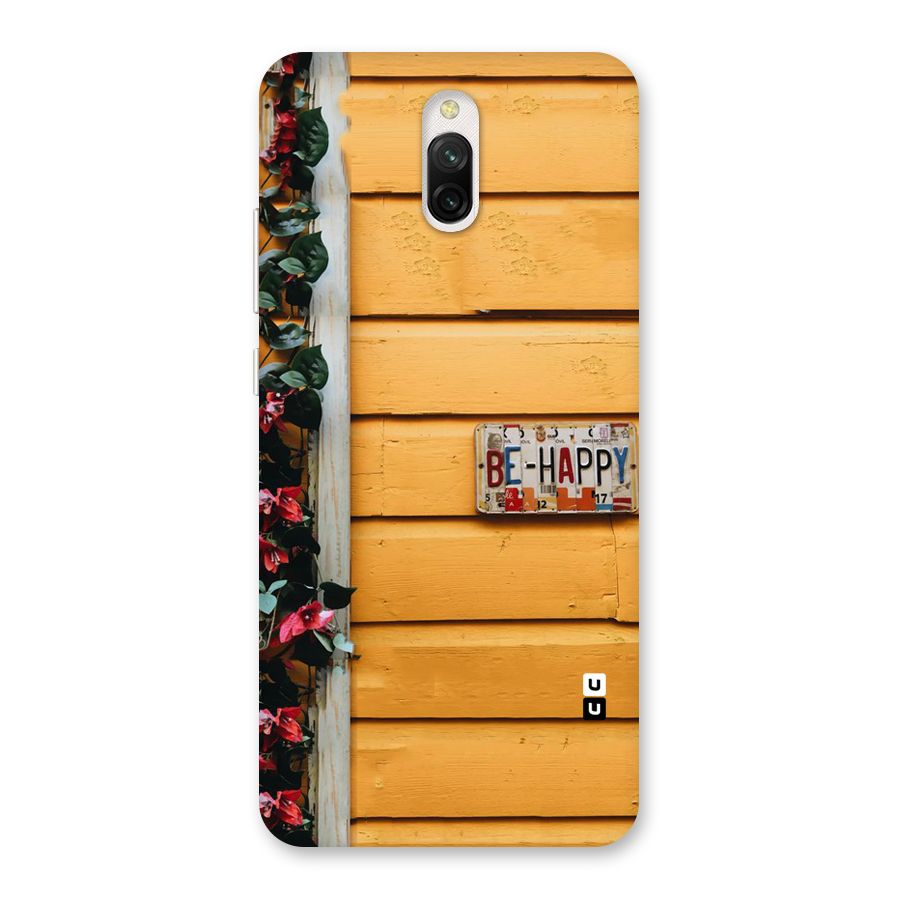 Be Happy Yellow Wall Back Case for Redmi 8A Dual