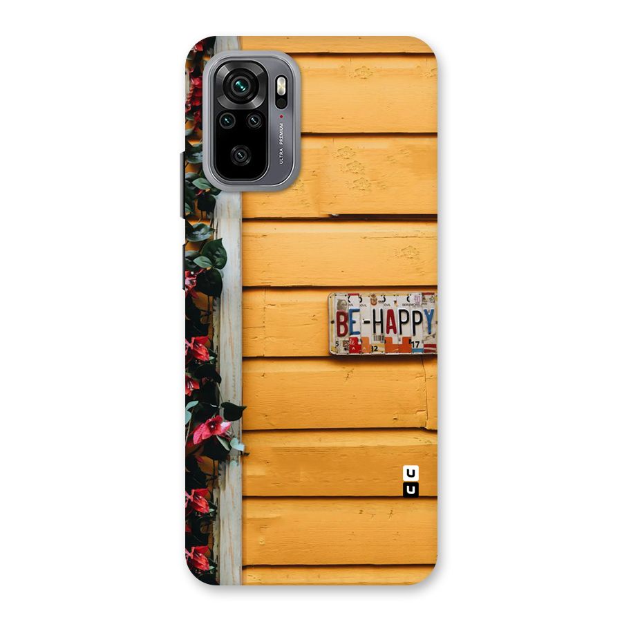 Be Happy Yellow Wall Back Case for Redmi Note 10