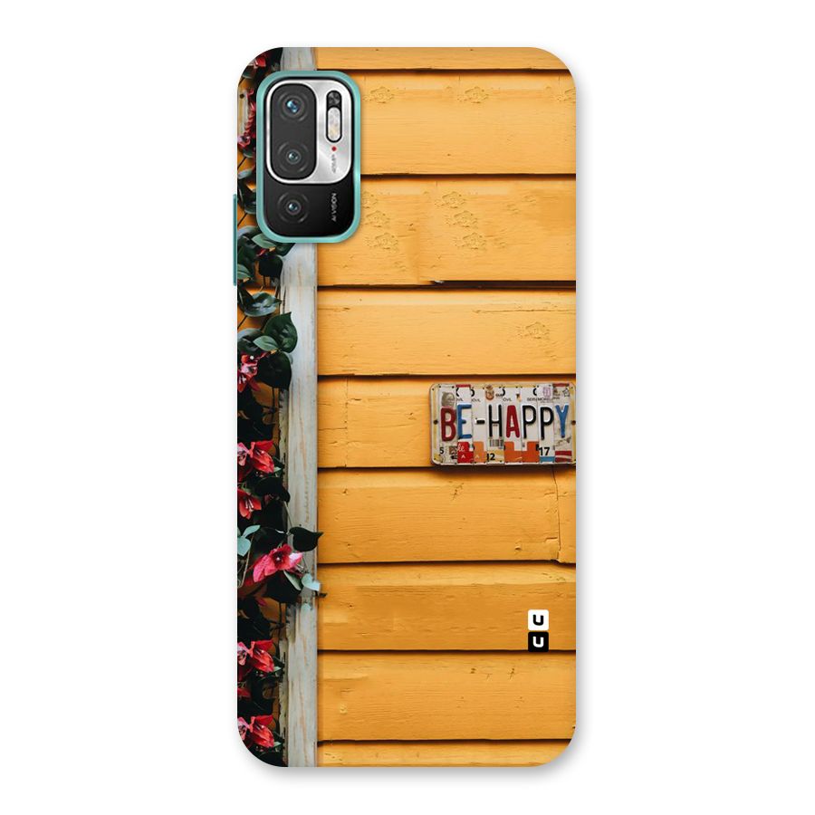 Be Happy Yellow Wall Back Case for Redmi Note 10T 5G