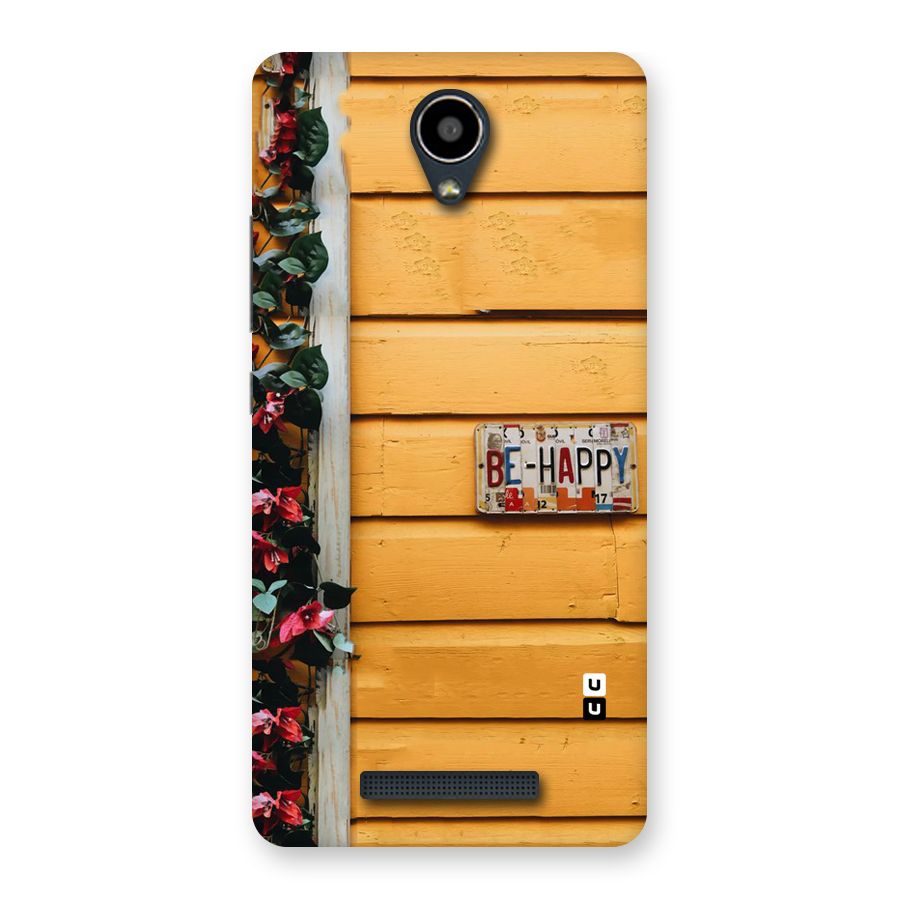 Be Happy Yellow Wall Back Case for Redmi Note 2