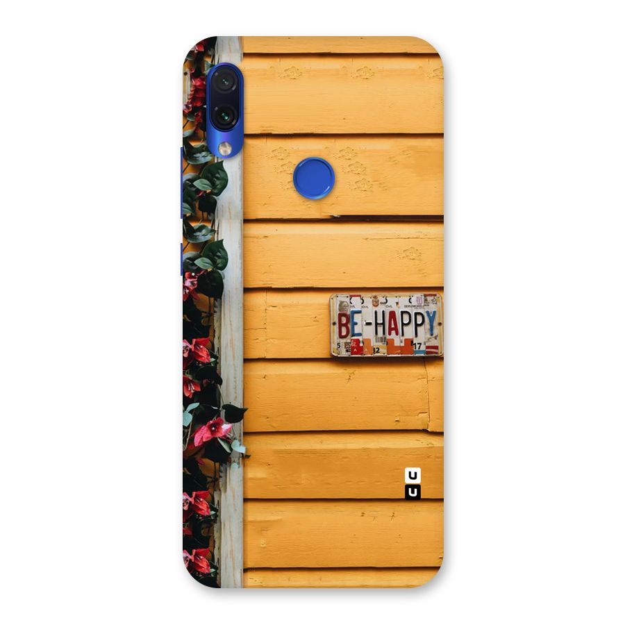 Be Happy Yellow Wall Back Case for Redmi Note 7