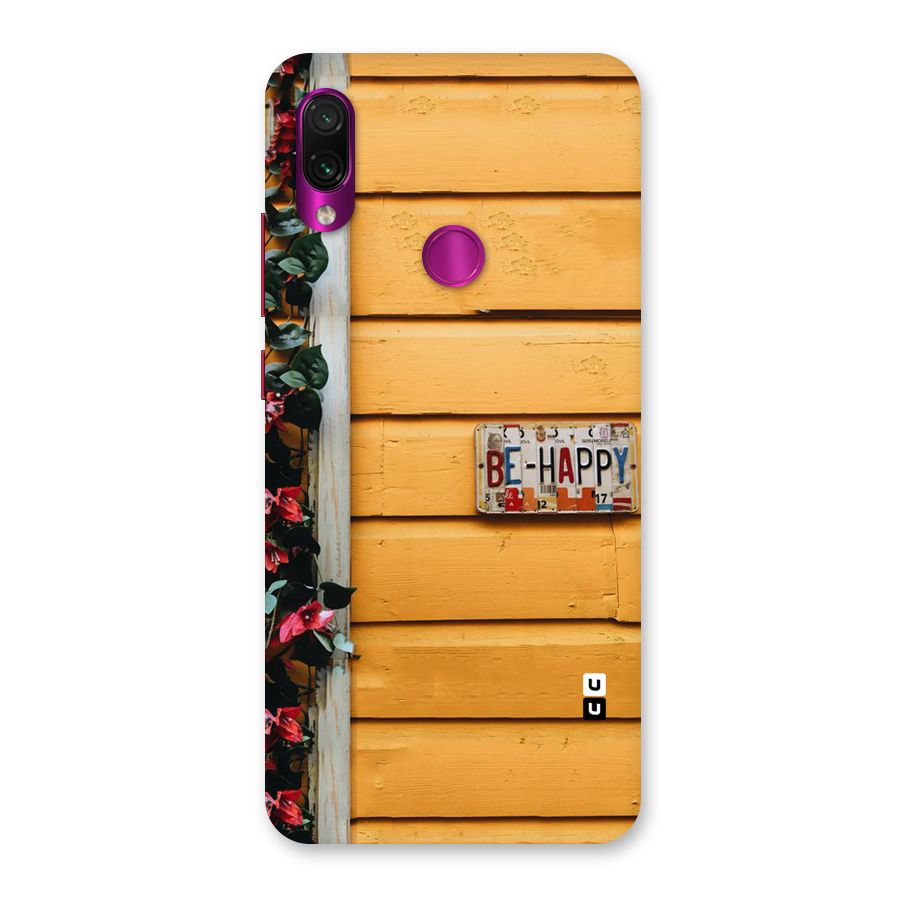 Be Happy Yellow Wall Back Case for Redmi Note 7 Pro