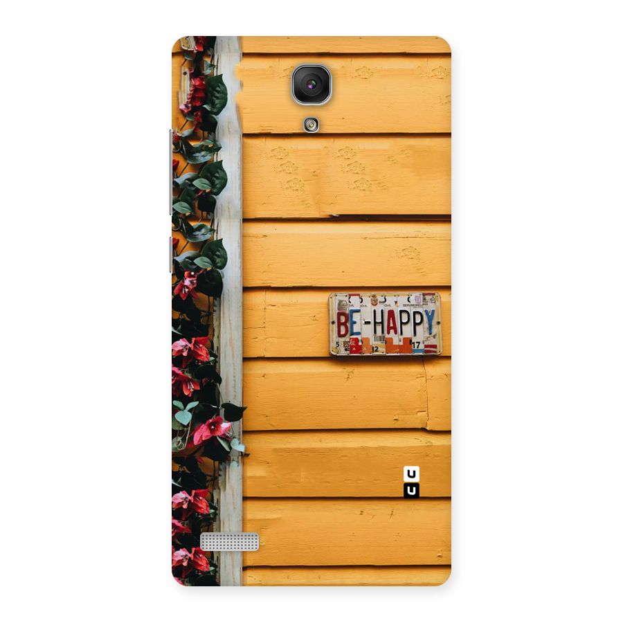 Be Happy Yellow Wall Back Case for Redmi Note Prime