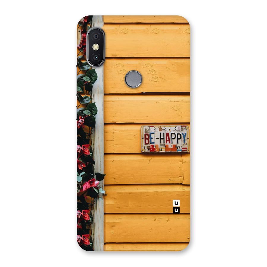 Be Happy Yellow Wall Back Case for Redmi Y2