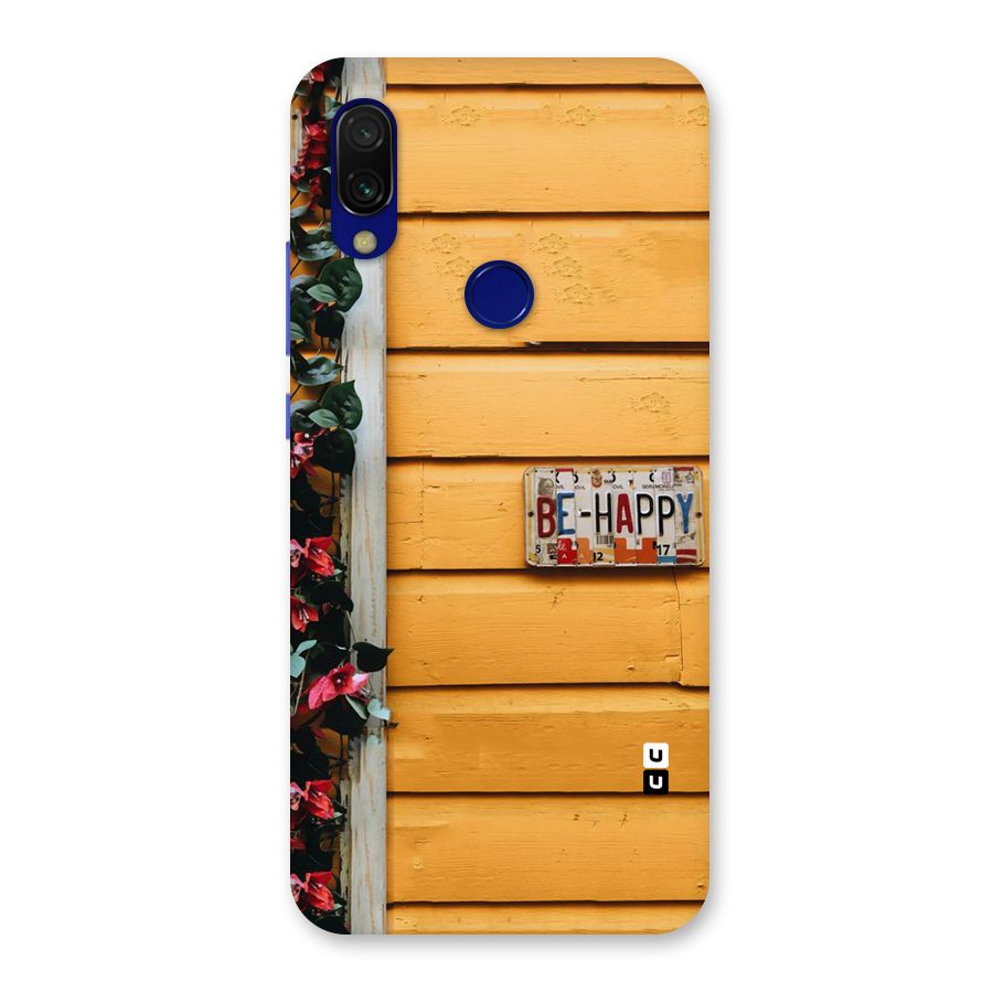 Be Happy Yellow Wall Back Case for Redmi Y3