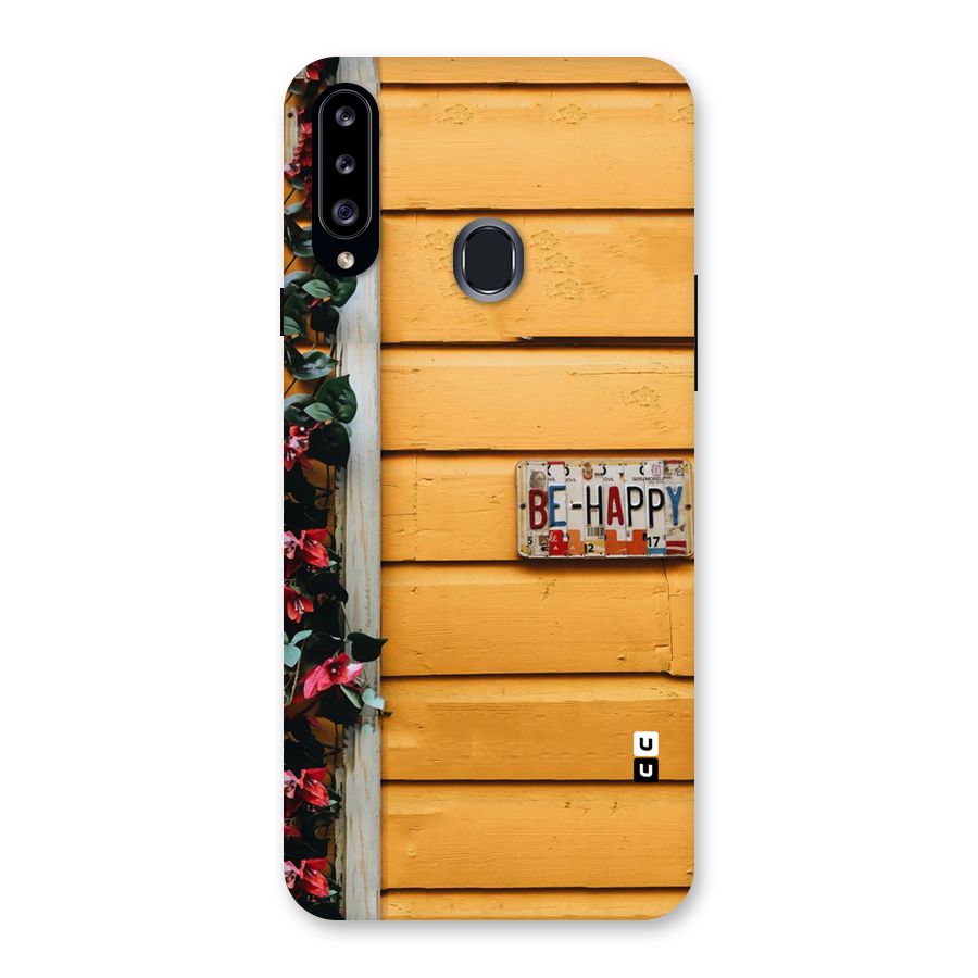 Be Happy Yellow Wall Back Case for Samsung Galaxy A20s