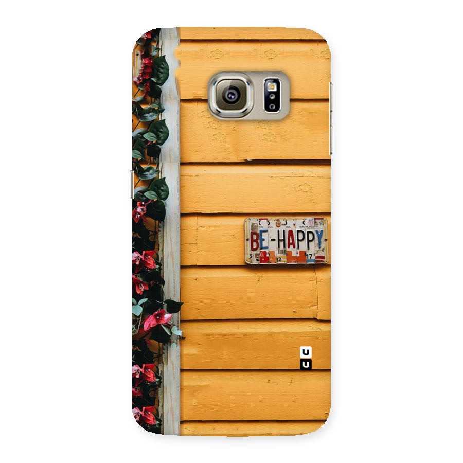 Be Happy Yellow Wall Back Case for Samsung Galaxy S6 Edge