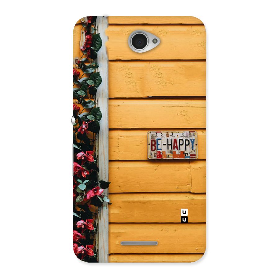 Be Happy Yellow Wall Back Case for Sony Xperia E4