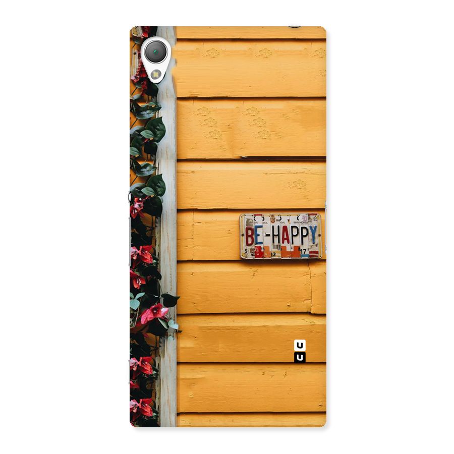 Be Happy Yellow Wall Back Case for Sony Xperia Z3