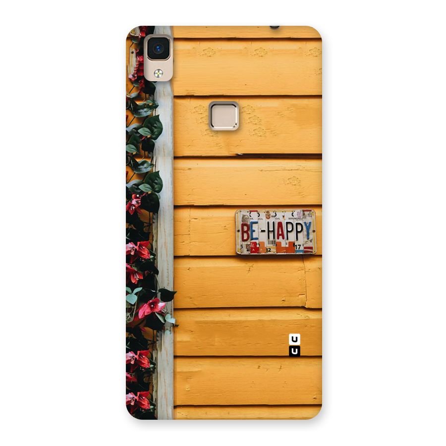 Be Happy Yellow Wall Back Case for V3 Max