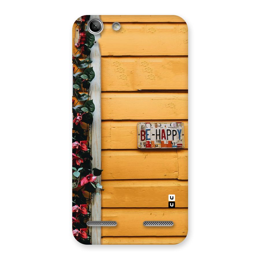 Be Happy Yellow Wall Back Case for Vibe K5 Plus