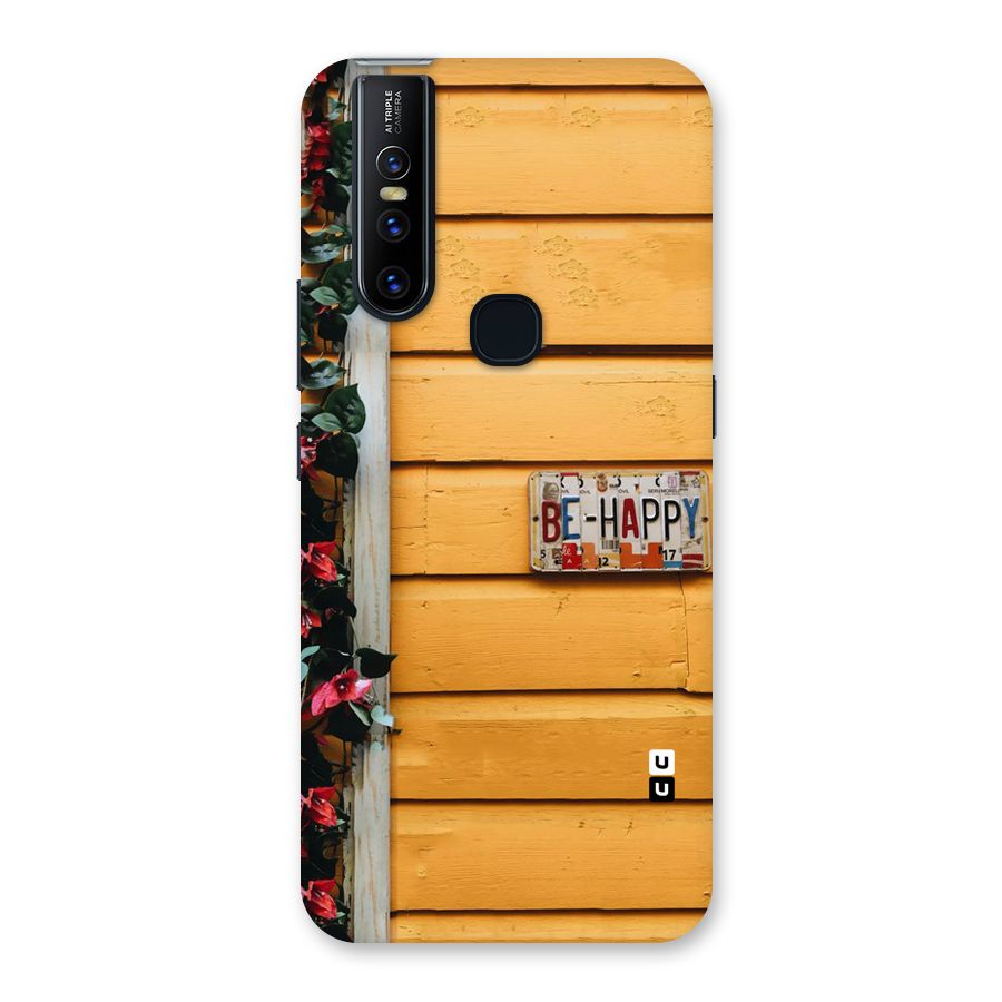 Be Happy Yellow Wall Back Case for Vivo V15