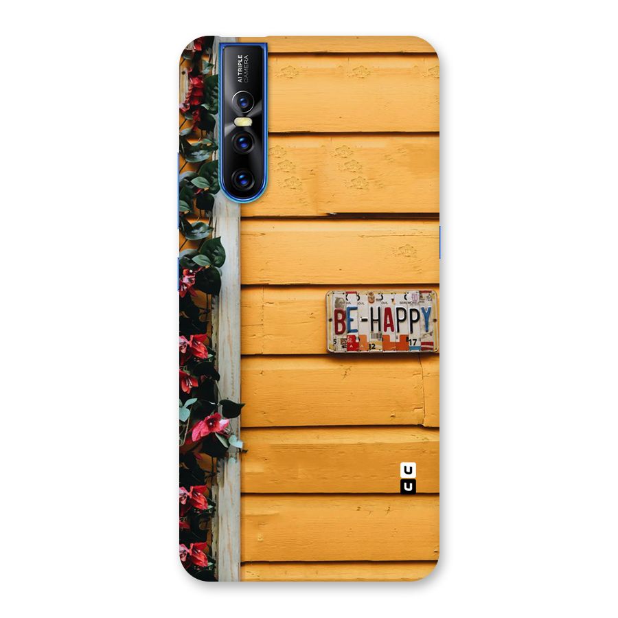 Be Happy Yellow Wall Back Case for Vivo V15 Pro