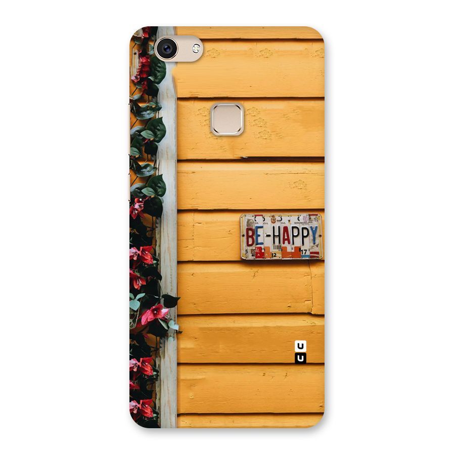 Be Happy Yellow Wall Back Case for Vivo V7