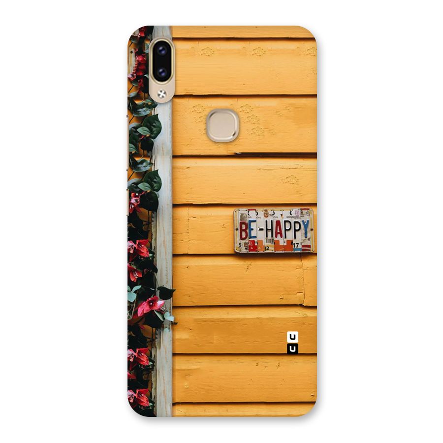 Be Happy Yellow Wall Back Case for Vivo V9 Youth