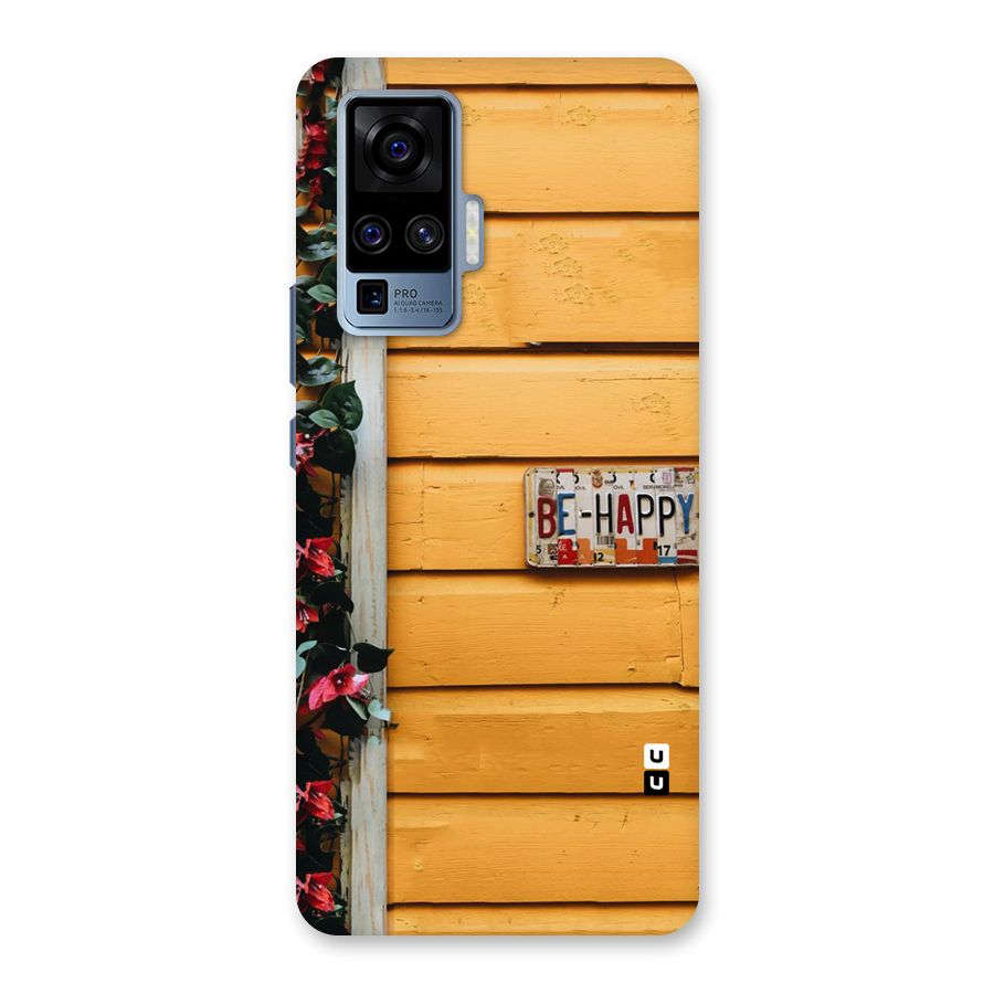Be Happy Yellow Wall Back Case for Vivo X50 Pro
