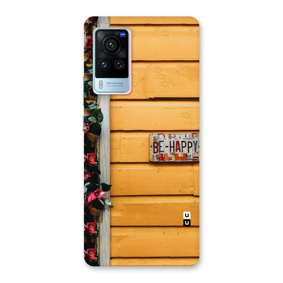 Be Happy Yellow Wall Back Case for Vivo X60 Pro