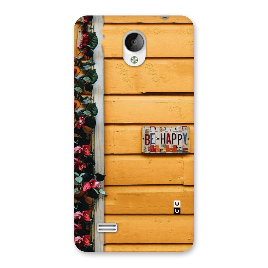 Be Happy Yellow Wall Back Case for Vivo Y21