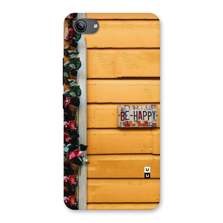 Be Happy Yellow Wall Back Case for Vivo Y81i