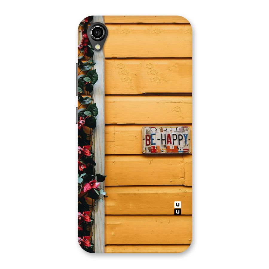 Be Happy Yellow Wall Back Case for Vivo Y90