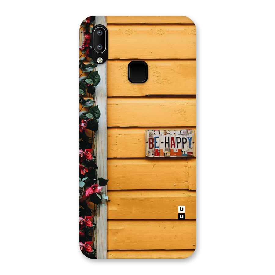 Be Happy Yellow Wall Back Case for Vivo Y93