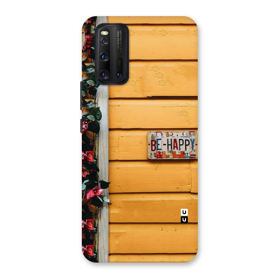 Be Happy Yellow Wall Back Case for Vivo iQOO 3