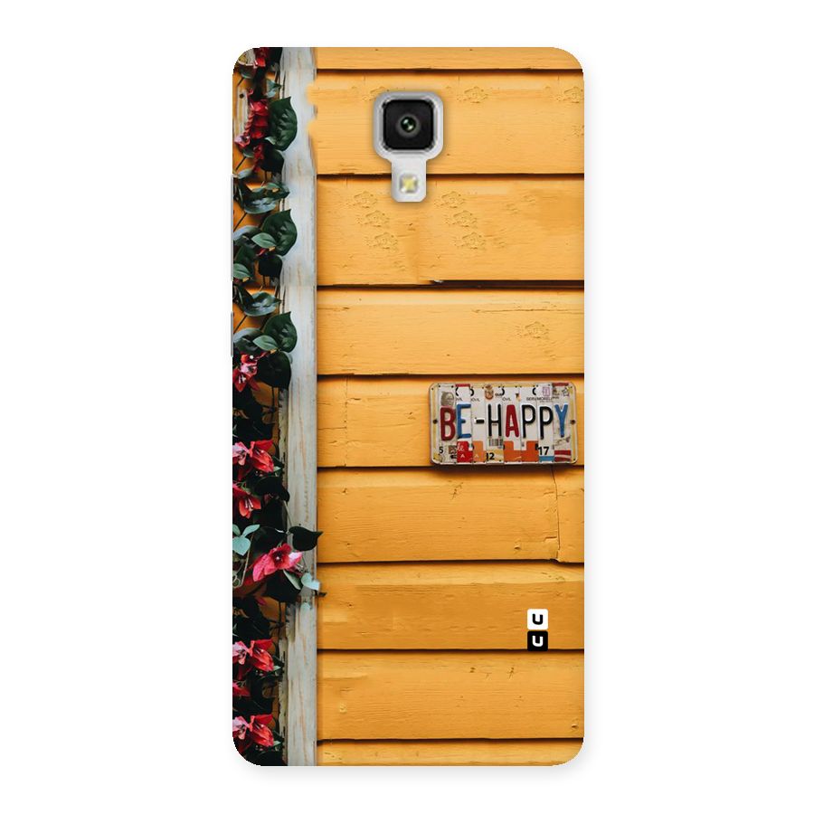 Be Happy Yellow Wall Back Case for Xiaomi Mi 4