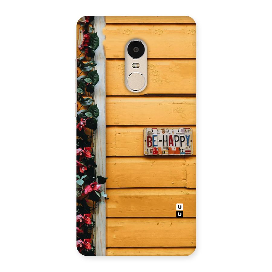 Be Happy Yellow Wall Back Case for Xiaomi Redmi Note 4