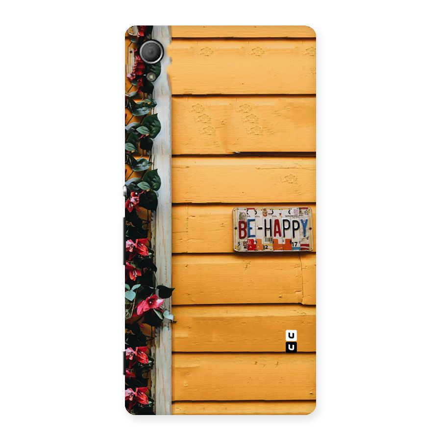 Be Happy Yellow Wall Back Case for Xperia Z3 Plus