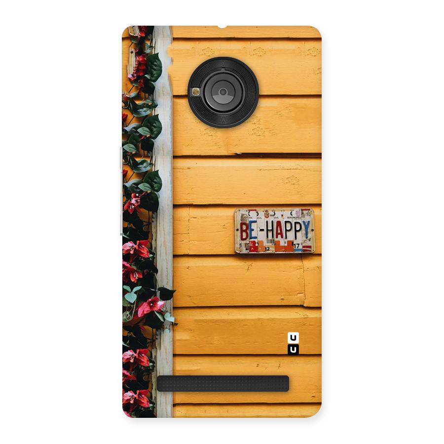 Be Happy Yellow Wall Back Case for Yu Yuphoria