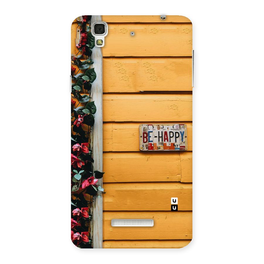 Be Happy Yellow Wall Back Case for Yu Yureka