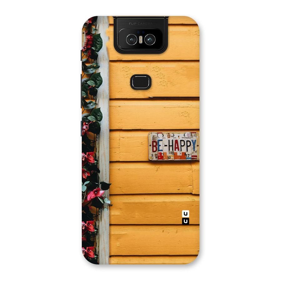 Be Happy Yellow Wall Back Case for Zenfone 6z