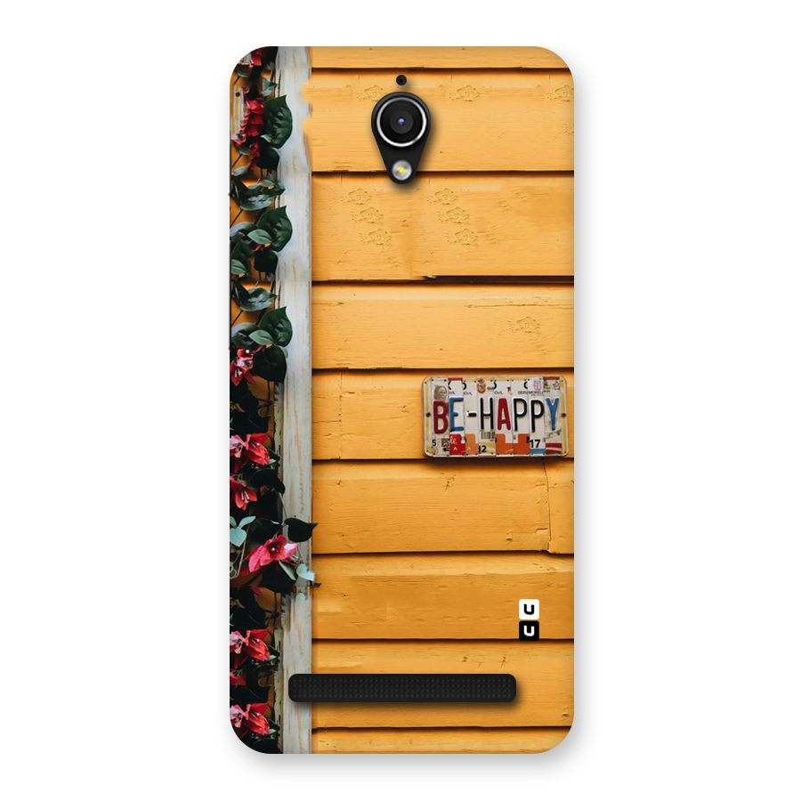 Be Happy Yellow Wall Back Case for Zenfone Go