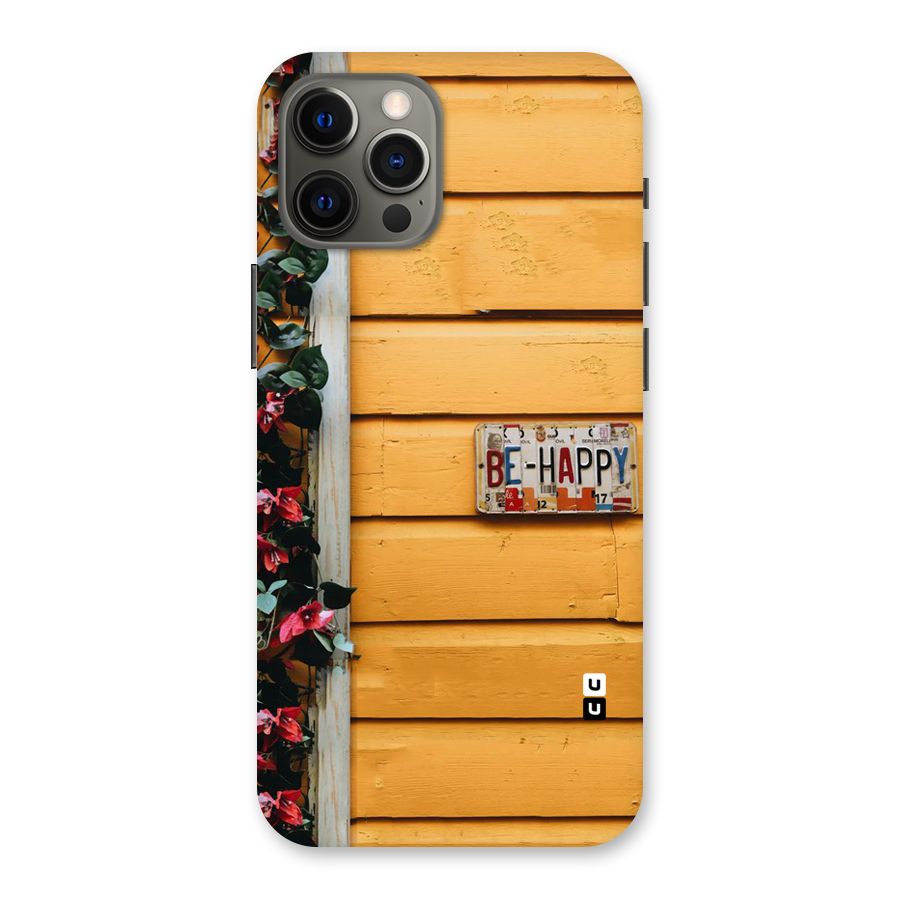 Be Happy Yellow Wall Back Case for iPhone 12 Pro Max