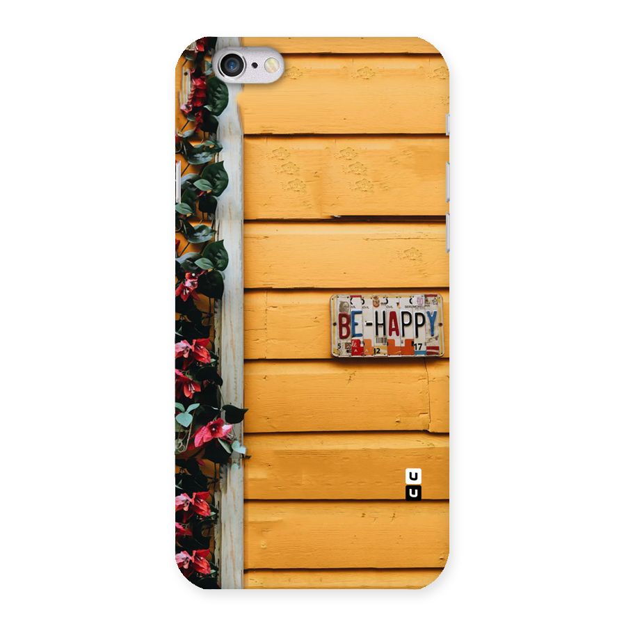 Be Happy Yellow Wall Back Case for iPhone 6 6S