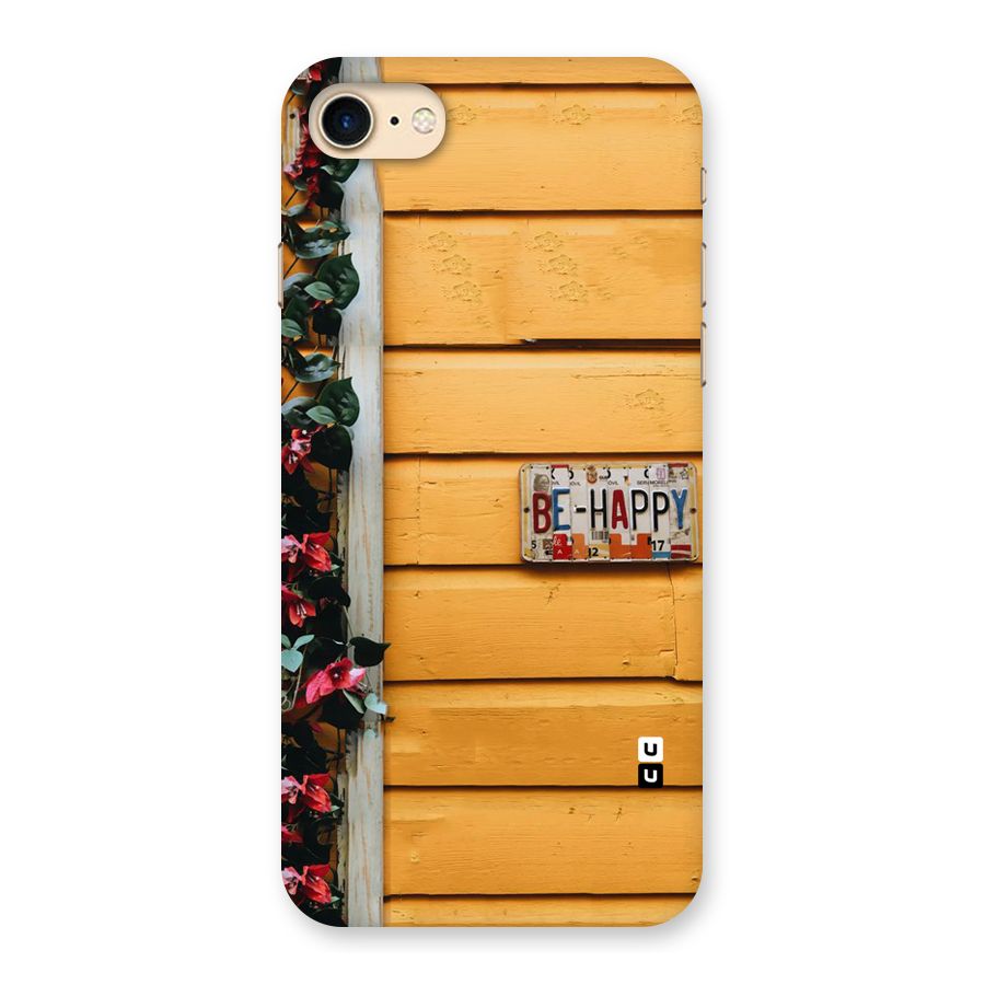 Be Happy Yellow Wall Back Case for iPhone 7