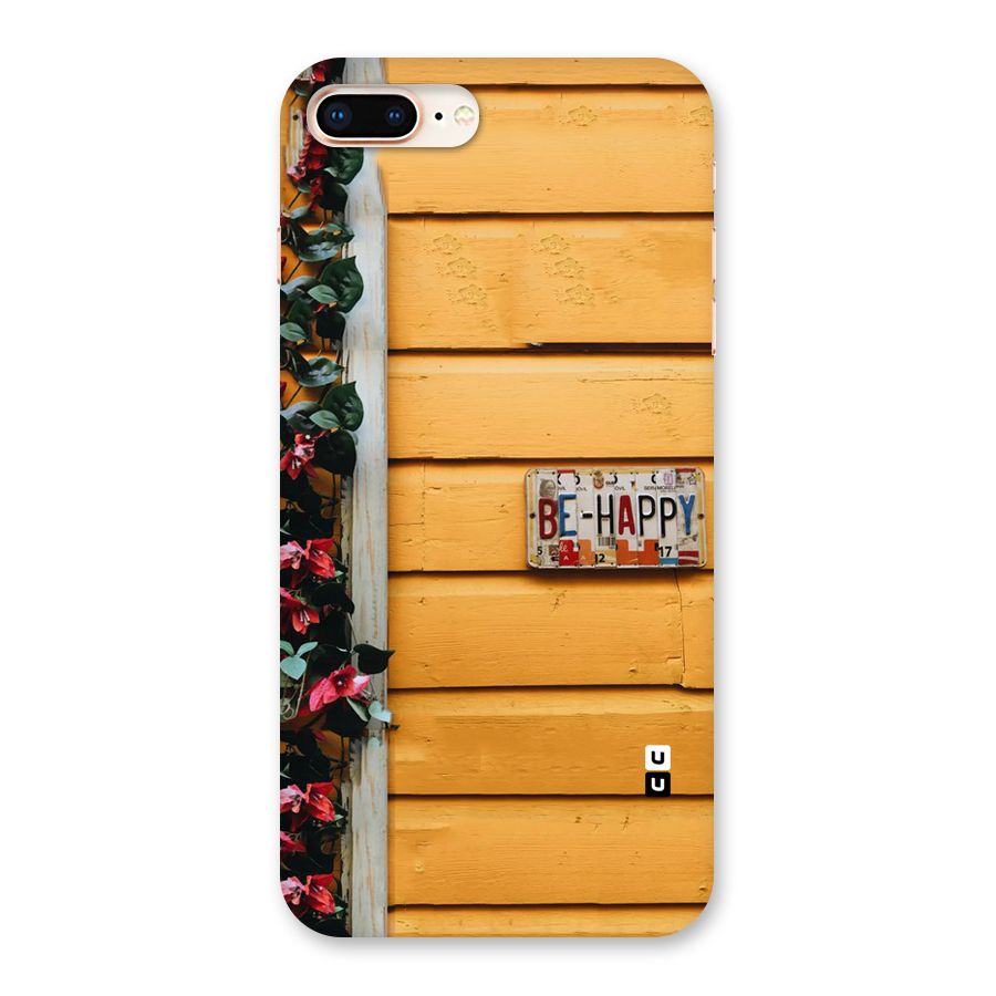Be Happy Yellow Wall Back Case for iPhone 8 Plus