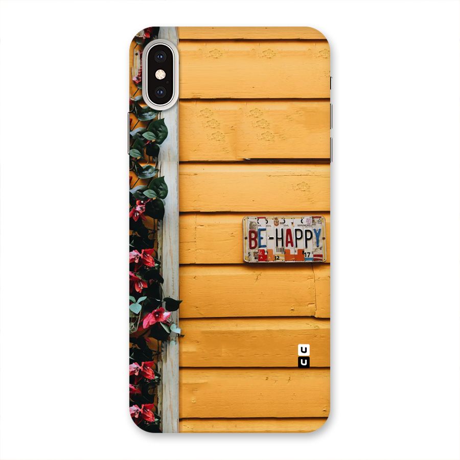 Be Happy Yellow Wall Back Case for iPhone XS Max
