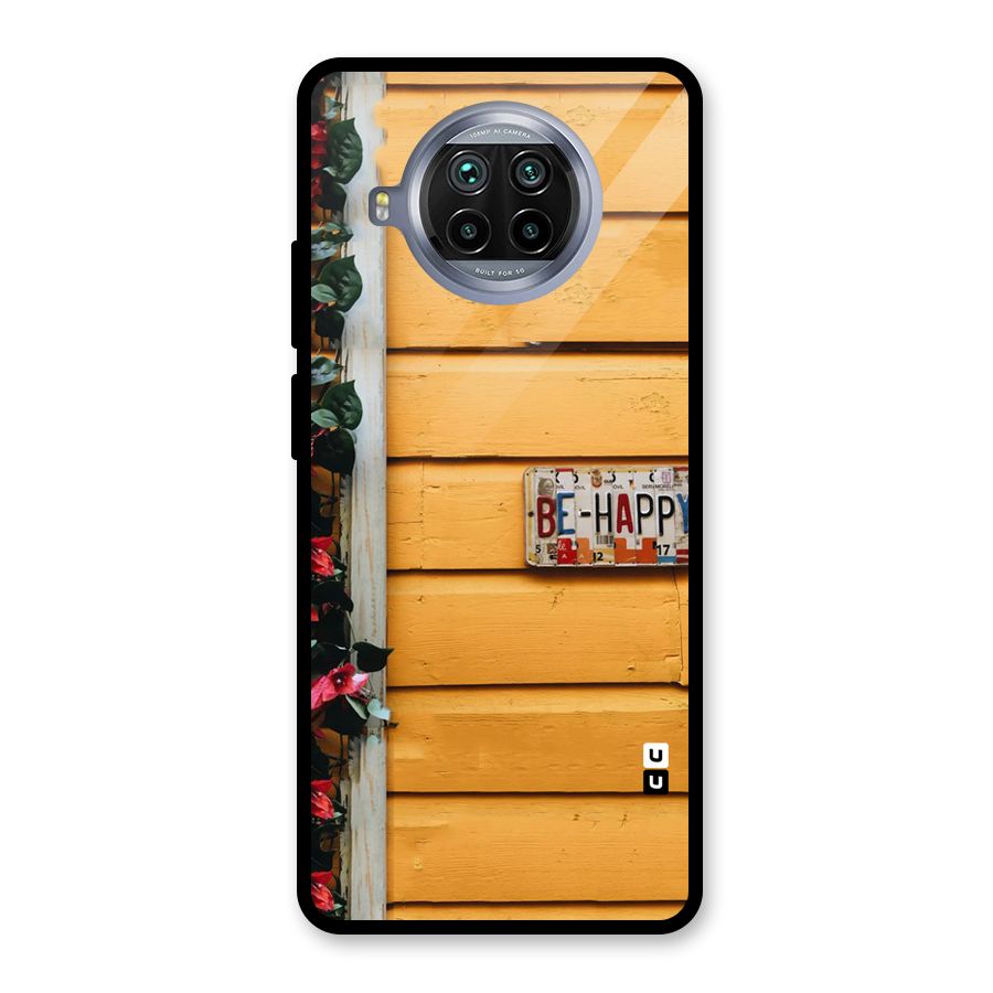 Be Happy Yellow Wall Glass Back Case for Mi 10i