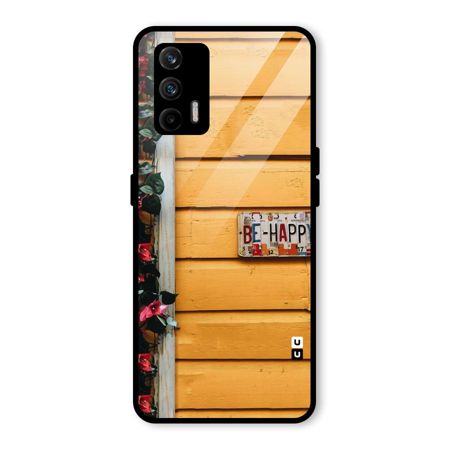 Be Happy Yellow Wall Glass Back Case for Realme GT 5G