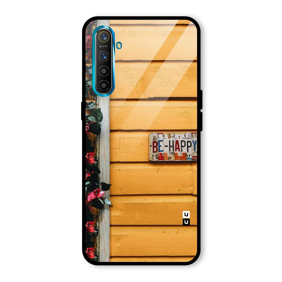 Be Happy Yellow Wall Glass Back Case for Realme X2